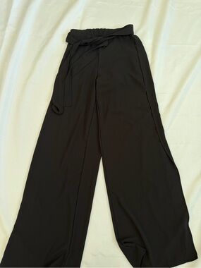 Black Wide Leg Trousers Small Blue Blush